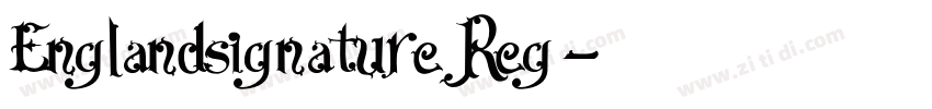 Englandsignature Reg字体转换